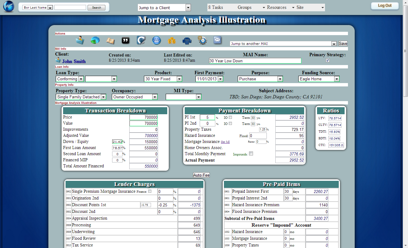 Mortgage Analysis Illustration