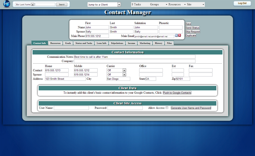 Quickly Find Contact Information