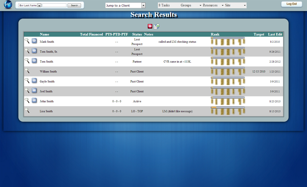 Organize and Search your Contacts